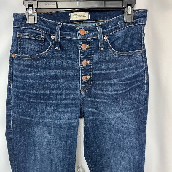 Madewell 9” High rise skinny jeans with exposed button fly size 28 - Picture 2 of 8